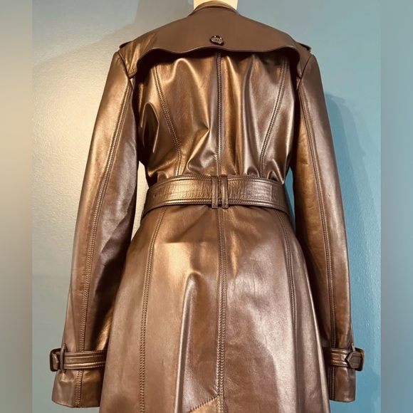 Burberry Leather Trench Coat US10 - Picture 8 of 15